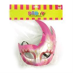 AussieSuperStore Party Essentials Crescent Pink & Silver Crescent Pink & Silver | Party Mask 9331468030768 PAM112