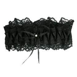 AussieSuperStore Party Essentials Diamante Black Garter Lace (in 3 colors) Garter Lace (in 3 colors) | Costume Accessories | Wedding Accessories 9323823102500 WED055