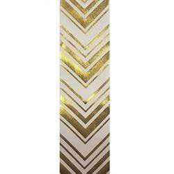 AussieSuperStore Party Essentials Gold Foil Chevron Print Canvas Ribbon 50mm (in 5 designs) Canvas Ribbon 50mm (in 5 designs) | Gift Wrapping Ribbon | Gift Packaging Wrapping Ribbon 9323823194024 FAV17122