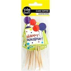 AussieSuperStore Party Essentials Happy Birthday Cake Toppers Happy Birthday Cake Toppers | Kids Birthday Party Invitation & Decoration 9331468058182 VCCT01