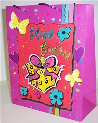 AussieSuperStore Party Essentials Happy Birthday Gift Bag Happy Birthday Gift Bag | Birthday Party Packages | Paper Gift Bag BAG3DPR