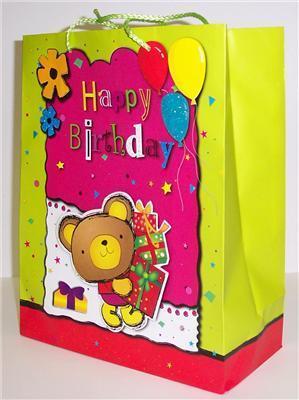AussieSuperStore Party Essentials Happy Birthday Gift Bag Happy Birthday Gift Bag | Birthday Party Packages | Paper Gift Bag BAG3DTD
