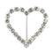 AussieSuperStore Party Essentials Heart 33x33mm Diamante Buckle (in 2 styles) Diamante Buckle | Jewellery Making Wedding Accessories | Embellishment 9323823102289 WED016