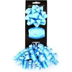 AussieSuperStore Party Essentials Iridescent Blue Poly Gift Wrap Bow Set (in 8 colours) Poly Bow Gift Wrap Set Matt (in 8 colours) | Gift Wrapping Bow 9331468038085 VCPOLY03