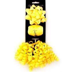 AussieSuperStore Party Essentials Iridescent Yellow Poly Gift Wrap Bow Set (in 8 colours) Poly Bow Gift Wrap Set Matt (in 8 colours) | Gift Wrapping Bow 9331468038085 VCPOLY03
