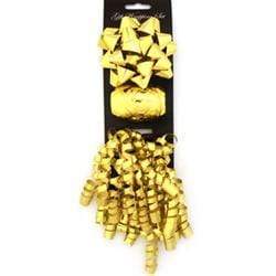 AussieSuperStore Party Essentials Metallic Gold Poly Gift Wrap Bow (in 8 colours) Poly Gift Wrap Bow (in 8 colours) | Gift Wrapping for Wrap 9331468038078 VCPOLY07