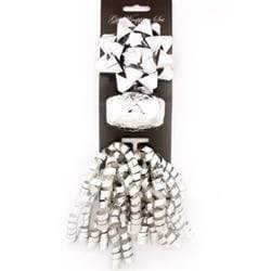 AussieSuperStore Party Essentials Metallic Silver Poly Gift Wrap Bow (in 8 colours) Poly Gift Wrap Bow (in 8 colours) | Gift Wrapping for Wrap 9331468038078 VCPOLY05