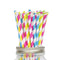 AussieSuperStore Party Essentials Mixed Bright Striped Paper Straw 100 Set Mixed Bright Striped Paper Straw 100 Set | Party Supplies CBMPAPSTRAWMIXBRISTRIPPK