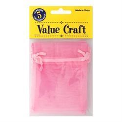 AussieSuperStore Party Essentials Organza Bag Mini Baby Pink Organza Bag Mini Baby Pink | Gift Bags | Christmas Gift Bags 9331468002116 VCSB10-BP