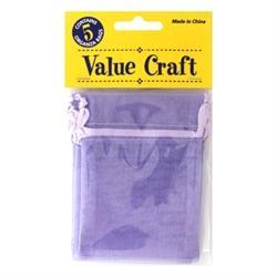 AussieSuperStore Party Essentials Organza Bag Mini Lavender Organza Bag Mini Lavender | Gift Bags | Christmas Gift Bags 9331468002161 VCSB10-LV