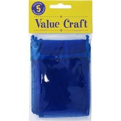 AussieSuperStore Party Essentials Organza Bag Mini Royal Blue Organza Bag Mini Royal Blue | Gift Bags | Christmas Gift Bags 9331468002208 VCSB10-RB