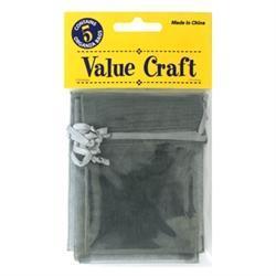 AussieSuperStore Party Essentials Organza Bag Mini Silver Organza Bag Mini Silver | Gift Bags | Christmas Gift Bags 9331468002222 VCSB10-SLV