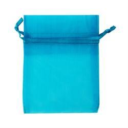 AussieSuperStore Party Essentials Organza Bag Mini Turquoise Organza Bag Mini Turquoise | Gift Bags | Christmas Gift Bags 9331468043140 VCSB10-TQ