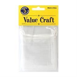 AussieSuperStore Party Essentials Organza Bag Mini White Organza Bag Mini White | Gift Bags | Christmas Gift Bags 9331468002239 VCSB10-WH