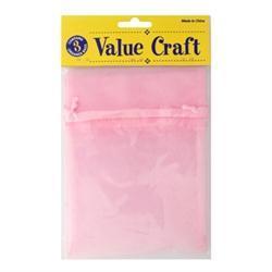 AussieSuperStore Party Essentials Organza Bag Small Baby Pink Organza Bag Small Baby Pink | Gift Bags | Christmas Gift Bags 9331468001973 VCSB17-BP