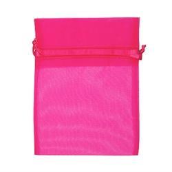 AussieSuperStore Party Essentials Organza Bag Small Hot Pink Organza Bag Small Hot Pink | Gift Bags | Christmas Gift Bags 9331468002017 VCSB17-HP