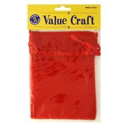 AussieSuperStore Party Essentials Organza Bag Small Red Organza Bag Small Red | Gift Bags | Christmas Gift Bags 9331468002079 VCSB17-R