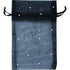 AussieSuperStore Party Essentials Organza Bag with Glitter Black/Silver Organza Bag with Glitter Black/Silver | Gift Bags | Christmas Gift Bags 9331468035787 VCOGB02