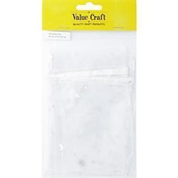 AussieSuperStore Party Essentials Organza Bag with Glitter White/Silver Organza Bag with Glitter White/Silver | Gift Bags | Christmas Gift Bags 9331468035770 VCOGB01