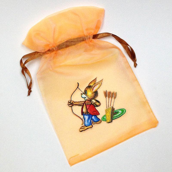 AussieSuperStore Party Essentials Organza Gift Bags Apricot 15 x 23 cm Organza Gift Bags Apricot | Birthday Party Packages | Mini Gift Bag GBAG05-1