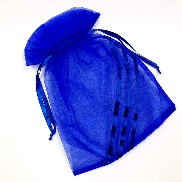 AussieSuperStore Party Essentials Organza Gift Bags Blue 20 x 25 cm Organza Gift Bags Blue | Birthday Party Packages | Mini Gift Bag GBAG06-BL