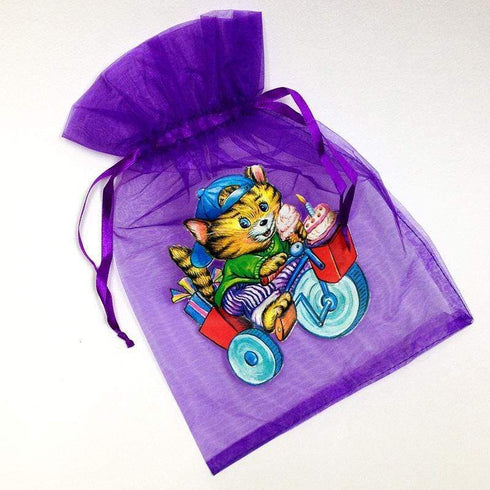 AussieSuperStore Party Essentials Organza Gift Bags Purple 20 x 27 cm Organza Gift Bags Purple | Birthday Party Packages | Mini Gift Bag GBAG04-1