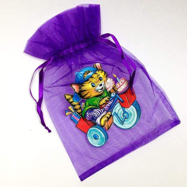 AussieSuperStore Party Essentials Organza Gift Bags Purple 20 x 27 cm Organza Gift Bags Purple | Birthday Party Packages | Mini Gift Bag GBAG04-1