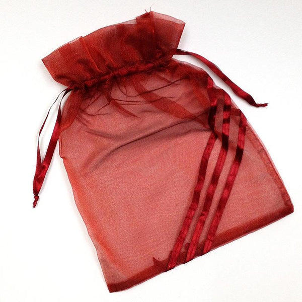 AussieSuperStore Party Essentials Organza Gift Bags Red 20 x 25 cm Organza Gift Bags Red | Birthday Party Packages | Mini Gift Bag GBAG06-RD
