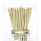 AussieSuperStore Party Essentials Paper Straws - Gold & White Chevron Pack Paper Straws - Gold & White Chevron Pack | Party Supplies CBMPAPSTRAWSZIGWHIGLD