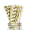 AussieSuperStore Party Essentials Paper Straws - Mixed Gold & White Theme 100 Pack Paper Straws - Mixed Gold & White Theme 100 Pack | Party Supplies CBMPAPSTRAWMIXGLDPK1
