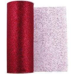AussieSuperStore Party Essentials Red 152mm Glitter Tulle (in 8 colours) 152mm Glitter Tulle (in 8 colours) | Parties Wedding Decorations 9323823180812 FAVTULG011