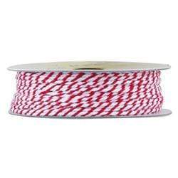 AussieSuperStore Party Essentials Red/White Cord Bakers Twine Ribbons (in 3 colours) Cord Bakers Twine Ribbons | Cord Twine String 9331468046721 VCCORD04