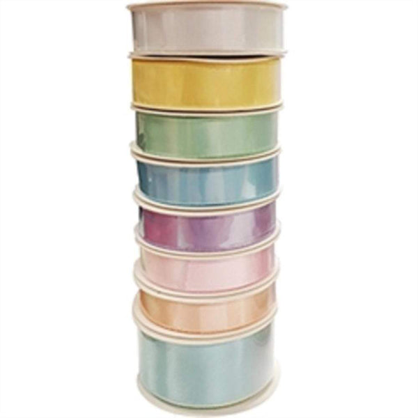AussieSuperStore Party Essentials Satin Pastel Ribbon Tubes Satin Pastel Ribbon Tubes | Satin Ribbon for Gift Wrapping | Bulk Satin Ribbon Wholesale 9323823201111 JBR18006