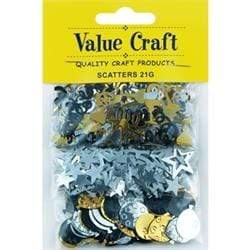 AussieSuperStore Party Essentials Scatters Triple Pack Black Scatters Triple Pack Black | Party Confetti & Table Scatter Decoration 9331468046134 VCSQ29