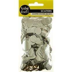 AussieSuperStore Party Essentials Silver Round Party Scatters Round Party Scatters | Party Confetti & Table Scatter Decoration 9331468054597 VJY194
