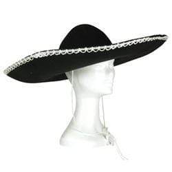 AussieSuperStore Party Essentials Sombrero Feltex Black & Silver Sombrero Feltex Black & Silver | Party Costumes 9331468033974 PAH120