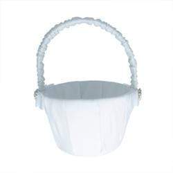AussieSuperStore Party Essentials White Flower Girl Basket (in 2 colors) Flower Girl Basket| Costume Basket Accessories | Wedding Accessories 9323823161606 WED101