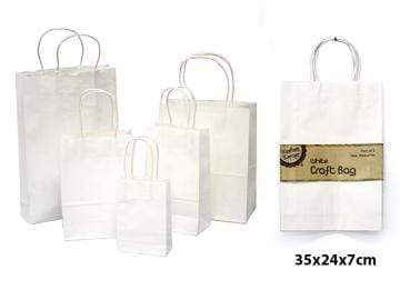 AussieSuperStore Party Essentials White Paper Bags White Paper Bags | Gift Bags 9320760198764 CRAFT 198764