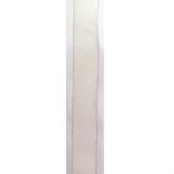 AussieSuperStore Party Essentials White/Silver Sheer Edge Satin Metallic Ribbon 38mm (in 2 colours) Sheer Edge Satin Metallic Ribbon 38mm | Gift Wrapping Ribbon 9331468039365 VSMWHSL38