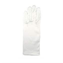 AussieSuperStore Party Essentials White Stretch Satin Gloves 22.5cm (in 2 colors) Stretch Satin Gloves 22.5cm | Costume Accessories | Wedding Accessories 9323823102371 WED042