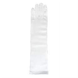 AussieSuperStore Party Essentials White Stretch Satin Gloves 35cm (in 2 colors) Stretch Satin Gloves 35cm | Costume Accessories | Wedding Accessories 9323823102418 WED046