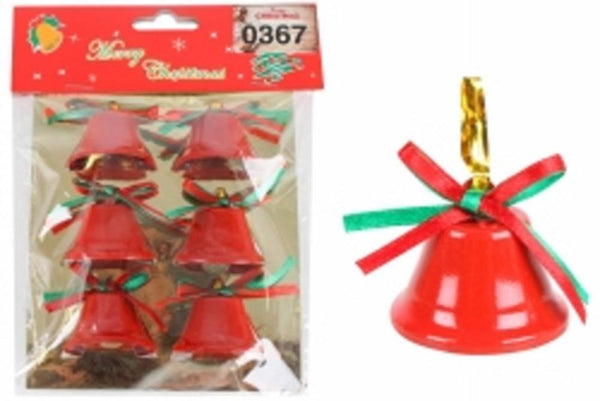 AussieSuperStore Seasonal Products Christmas Bells With Bow Christmas Bells With Bow | Christmas Celebration Decoration Ornament 9352149022704 XM4525