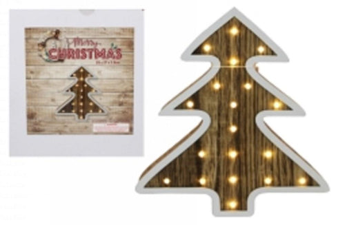 AussieSuperStore Seasonal Products Christmas Wooden Tree With Led Lights Christmas Wooden Tree With Led Lights | Christmas Celebration Decoration Ornament 9316341969021 XM6455