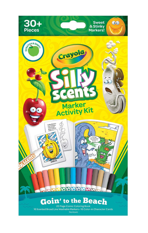AussieSuperStore Seasonal Products Crayola Silly Scents Marker & Activity Set - Beach Vacation Crayola Silly Scents Marker &Activity Set|Christmas Gift Set for Kids 71662201159 04 0115