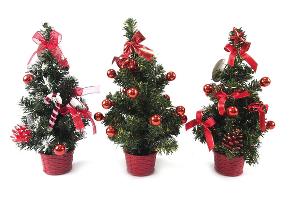 AussieSuperStore Seasonal Products Decorated Xmas Tree 30cm Decoration Xmas 30cm Decorated Tree Red | Decoration for Christmas 9333527397966 XB0009