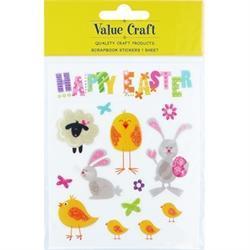 AussieSuperStore Seasonal Products Easter Stickers Bunny & Text Easter Stickers Bunny & Text | Scrapbooking Stickers | Embellishments 9331468044642 VCEAS1507