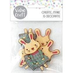 AussieSuperStore Seasonal Products Easter Wooden Bunny Large Easter Wooden Bunny Large | Craft Easter Bunny Wooden Shapes 9331468052555 VCEAS18028