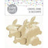 AussieSuperStore Seasonal Products Easter Wooden Rabbit Shapes Small Easter Wooden Rabbit Shapes Small | Craft Easter Bunny Wooden Shapes 9331468055402 VCEAS19010