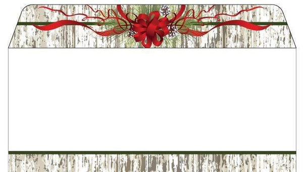AussieSuperStore Seasonal Products Envelope Geo DL Xmas Pinecones & Ribbon Envelope Geo DL Xmas Pinecones & Ribbon pk25 | Christmas Gift Envelope 071064489179 48917