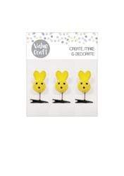 AussieSuperStore Seasonal Products Foam Bunny On Clips Yellow Foam Bunny On Clips Yellow | Craft Easter Bunny & Chicks Party Decorations 9323823208158 VCEAS2036